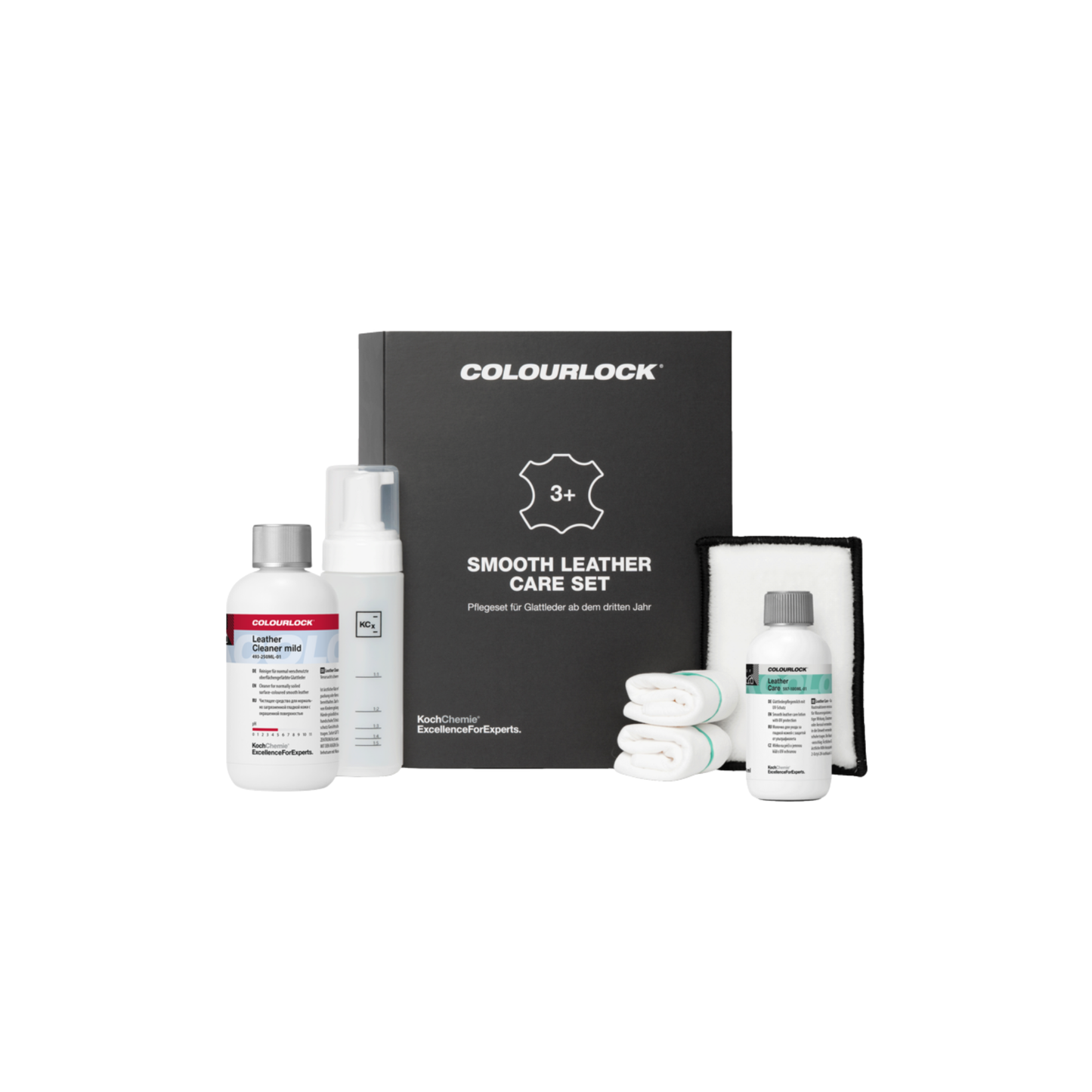 Koch Chemie COLOURLOCK Leather Care Set - Pflegeset für Glattleder (ab dem 3 Fahrzeugjahr)