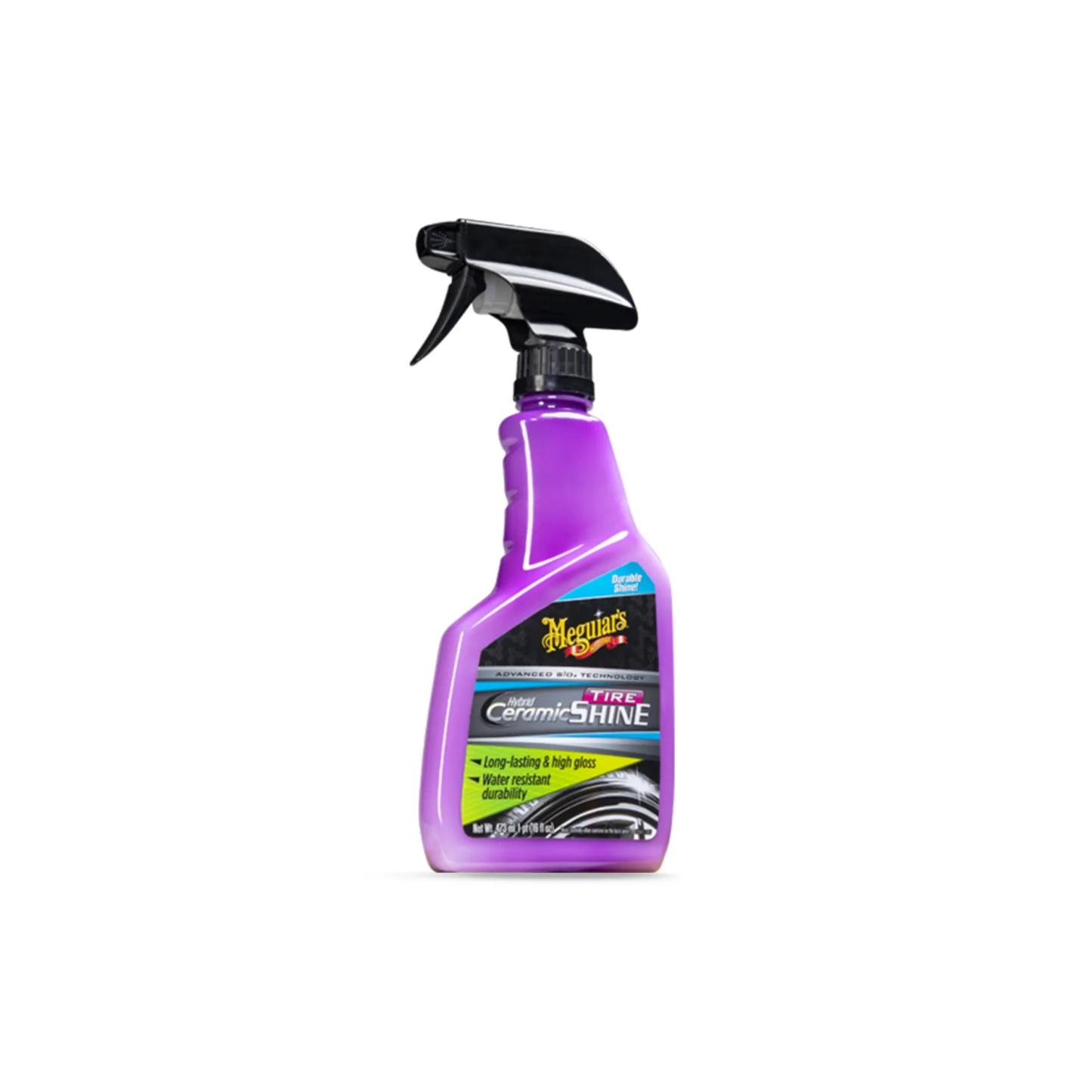 Meguiar's Hybrid Ceramic Tire Shine – 473ml - Tiefschwarzer Reifenglanz mit SiO2-Schutz